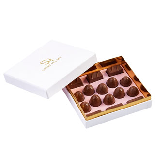 16 Pieces of Belgium Milky Chocolate in White Box-Sally Helmy - Egypt