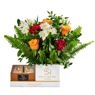 Outstanding Flowers With Nuts Wooden Box-Sally Helmy - Egypt