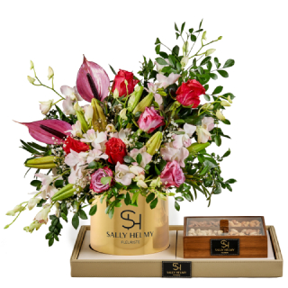 Amaze Flowers With Nuts Wooden Box-Sally Helmy - Egypt