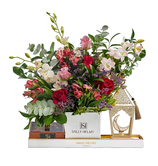 Hilal Flower Arrangement – Luxury Gift for Ramadan, Eid & Special Occasions-Sally Helmy - Egypt