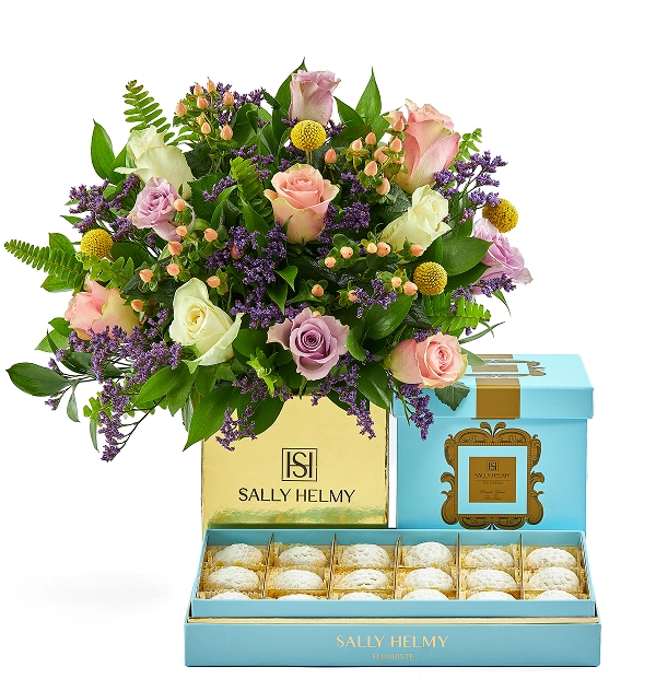 Rich Bouquet with Plain Kahk and Dilmah Tea-Sally Helmy - Egypt